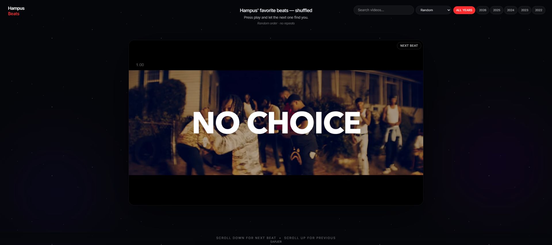 Hampus Beats website preview