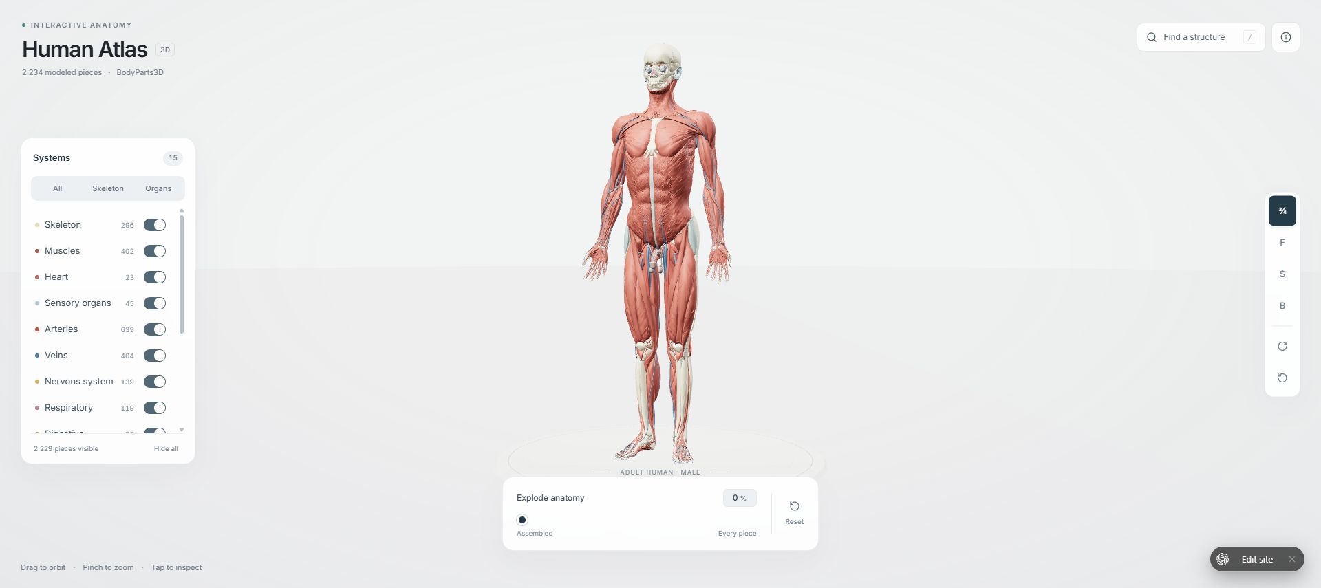 Human Atlas website preview