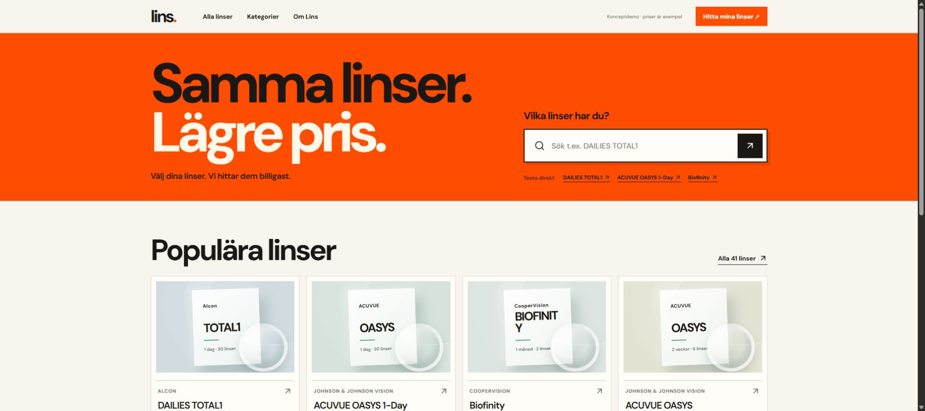 Lins website preview