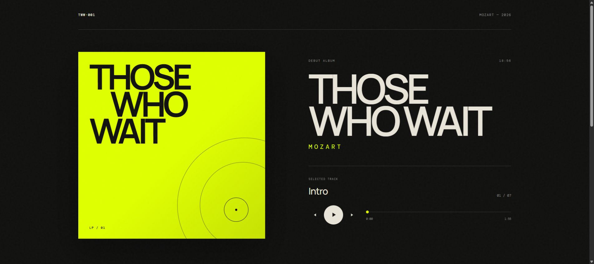 Those Who Wait website preview