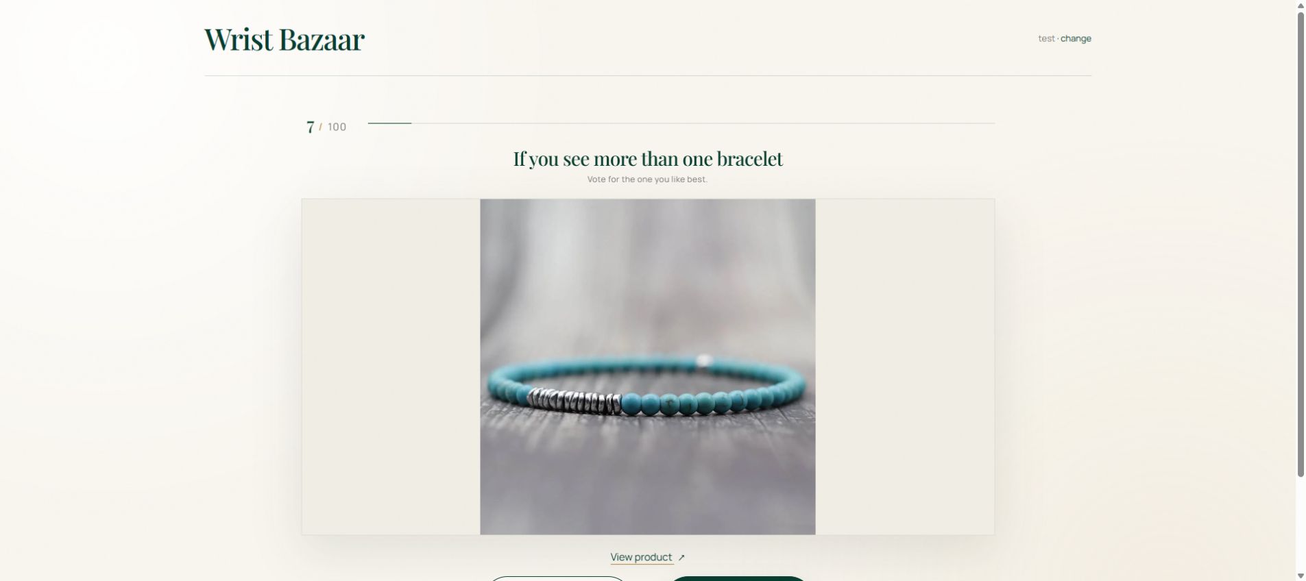 Wrist Bazaar · Vote website preview