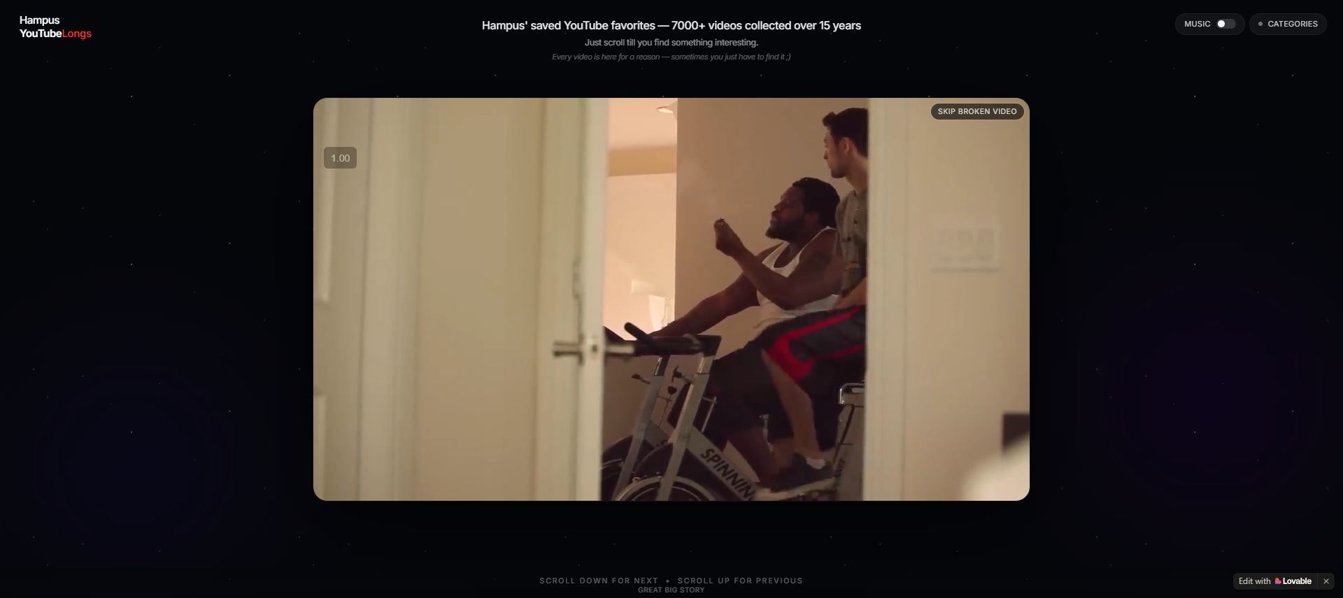 YouTube Longs website preview